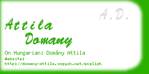 attila domany business card